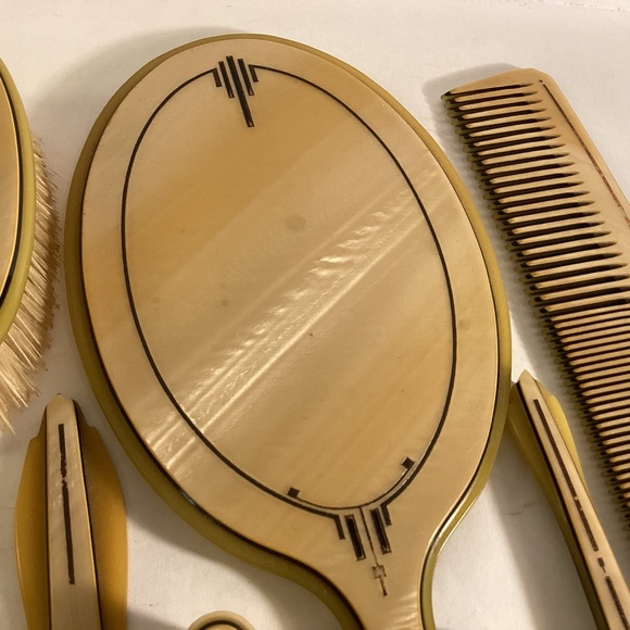 Art deco celluloid vintage 7 piece dresser set main image 12